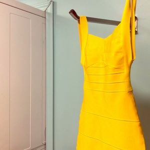 Yellow Body-con Dress